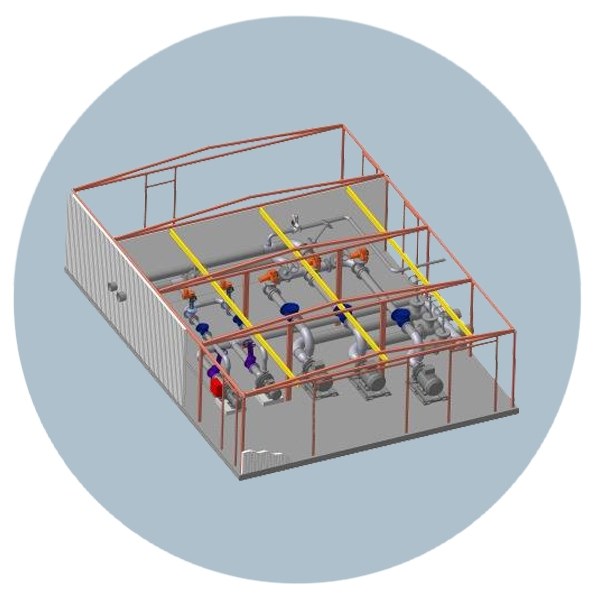Насосная станция пожаротушения с циркуляционными насосными агрегатами